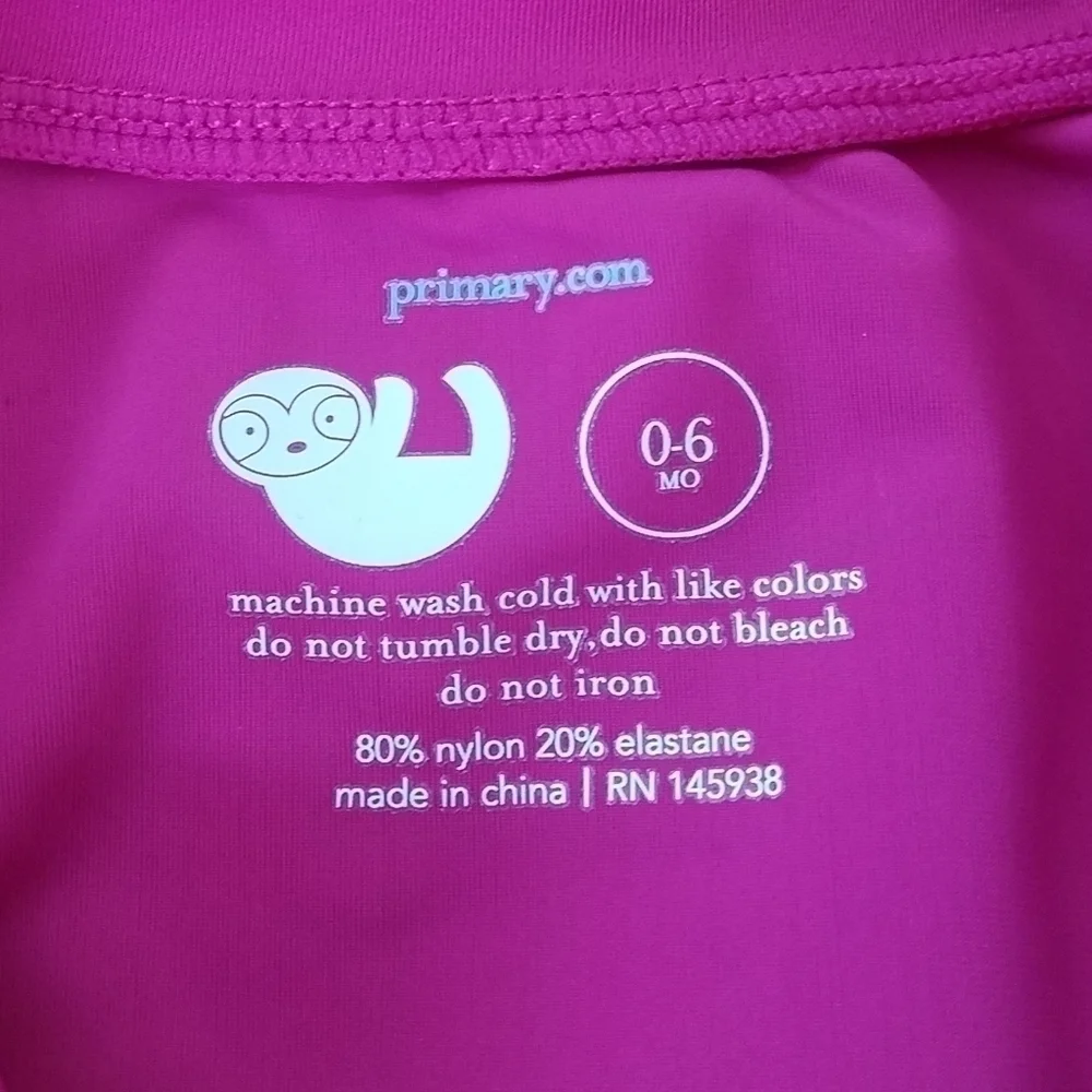 Primary Rashguard Long Sleeve Swim Shirt 0-6m